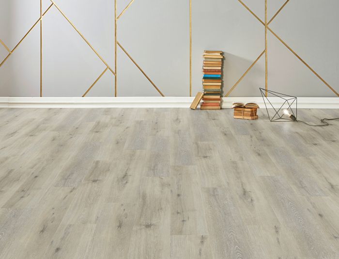 LANDHAUSDIELE BASIC (Steingrau) Handmuster