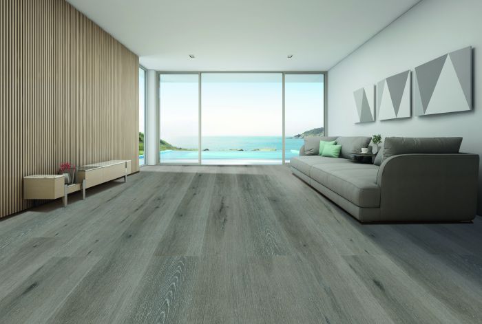 LANDHAUSDIELE BASIC (Grau) Handmuster