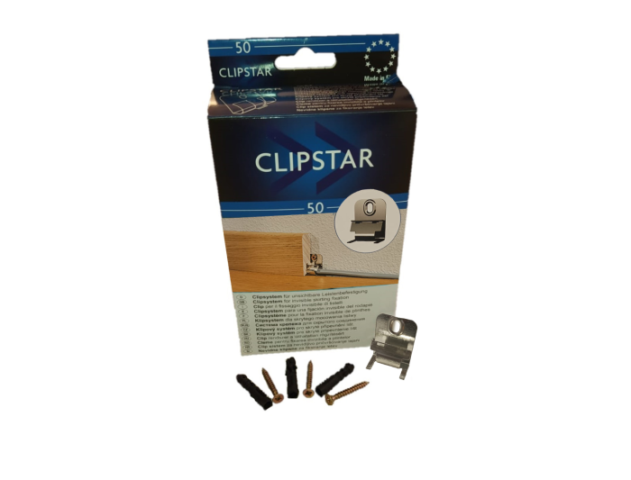 Metall-Befestigungsclip für Sockelleisten Clipstar 